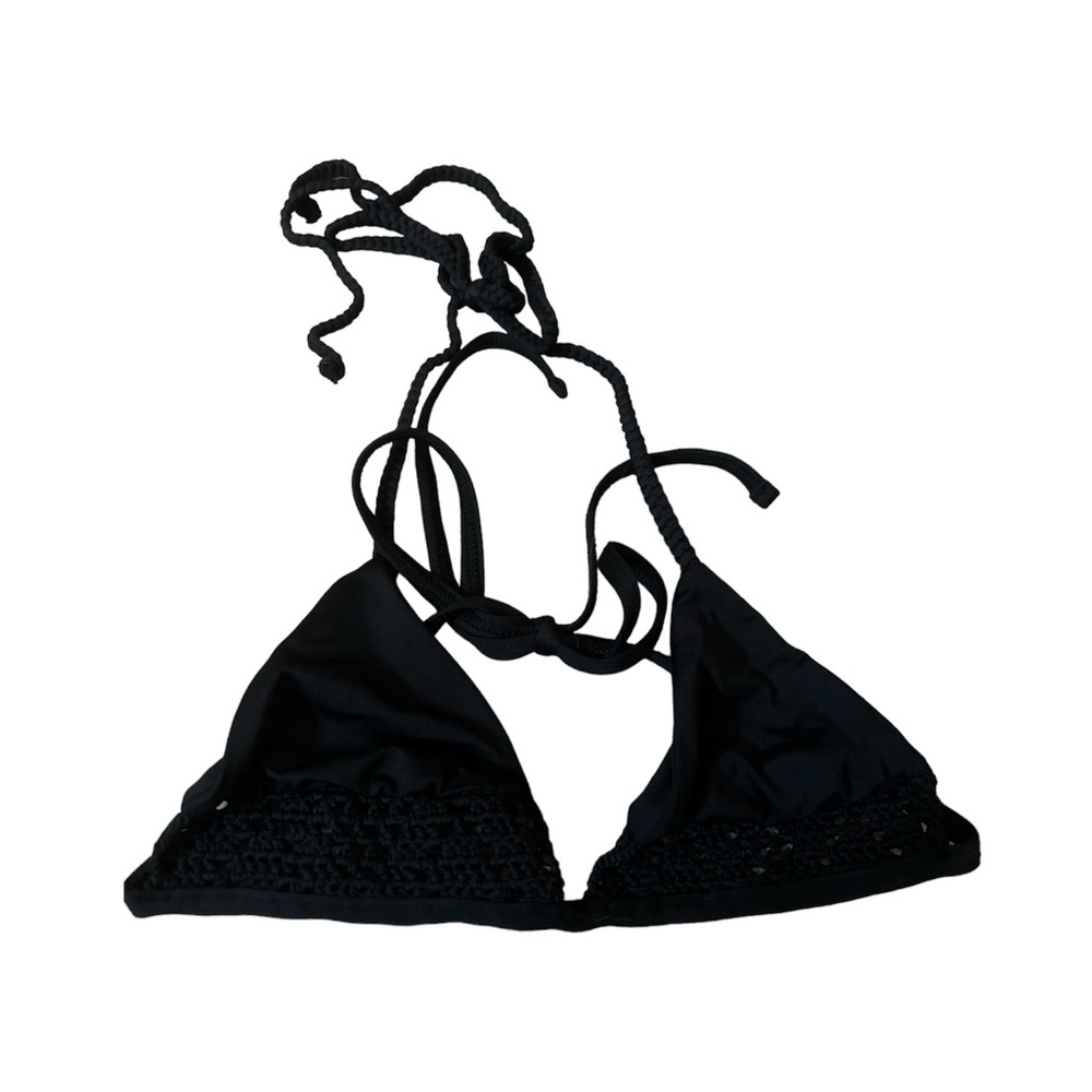 Frankie’s bikinis black Brie triangle top